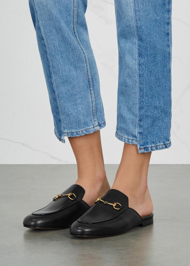 商品Gucci|Princetown black leather backless loafers,价格¥4949,第7张图片详细描述