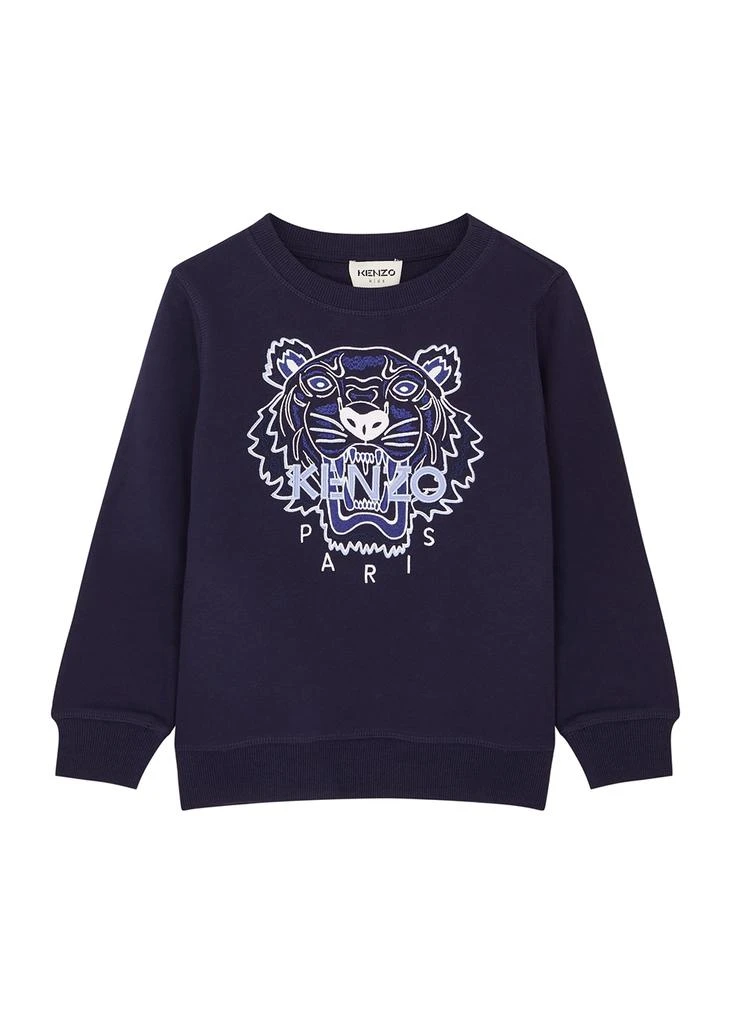 商品Kenzo|KIDS Blue tiger-embroidered cotton sweatshirt (6-12 years),价格¥614,第1张图片