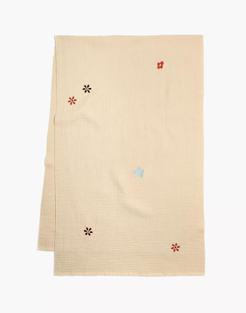 商品Madewell|Embroidered Lightspun Scarf,价格¥400,第4张图片详细描述