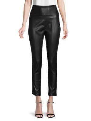 商品Calvin Klein|Faux Leather Front Leggings,价格¥375,第1张图片