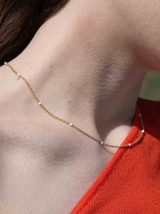商品hyeres-lor|Silver Ball Chain Necklace,价格¥1070,第5张图片详细描述