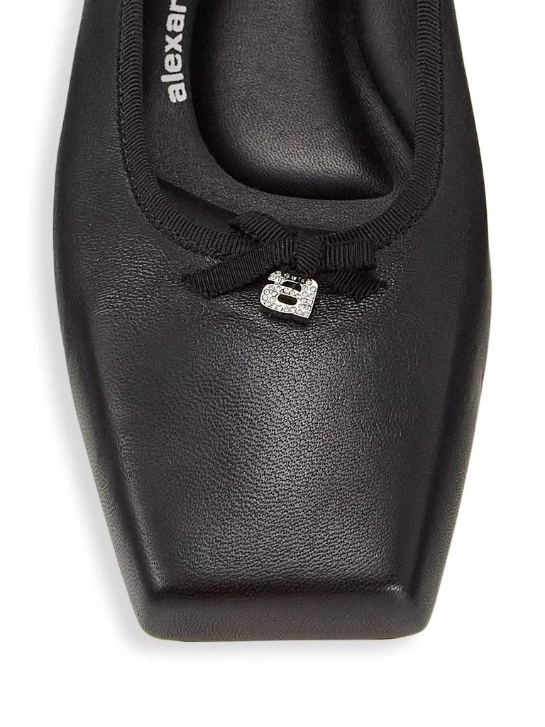 商品Alexander Wang|Billie Square-Toe Leather Ballet Flats,价格¥2042,第4张图片详细描述