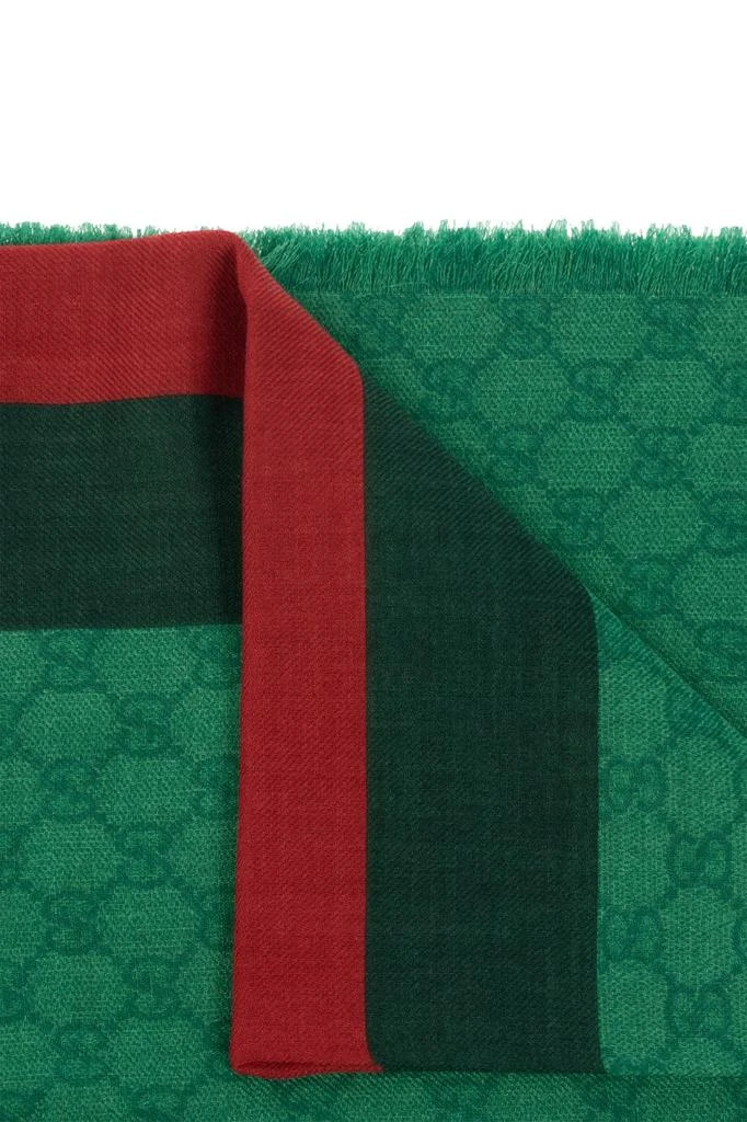 商品Gucci|Gucci GG Monogrammed Web-Stripe Scarf,价格¥3475,第2张图片详细描述