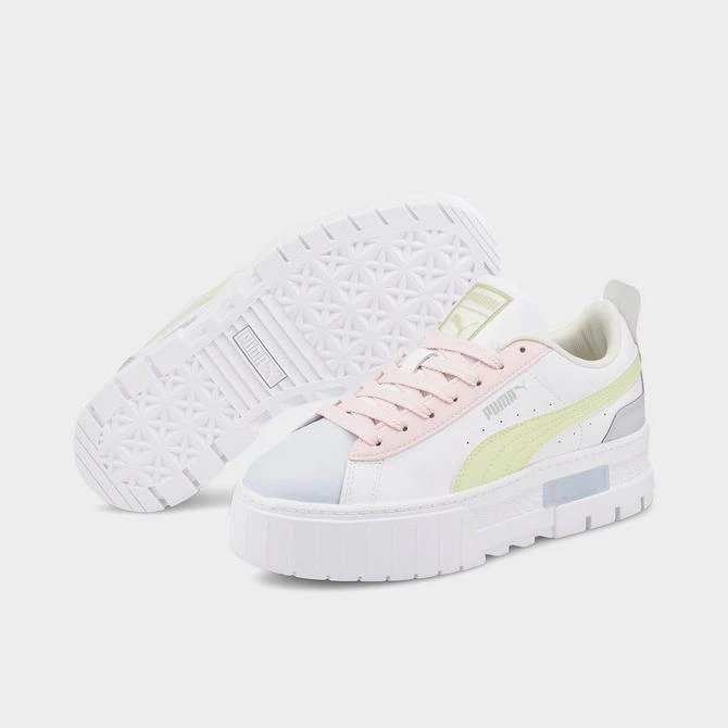 商品Puma|Women's Puma Mayze Leather Pop Casual Shoes,价格¥670,第2张图片详细描述