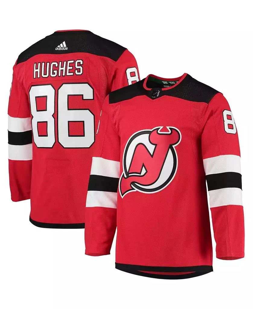 商品Adidas|Men's Jack Hughes Red New Jersey Devils Home Authentic Pro Player Jersey,价格¥1736,第2张图片详细描述