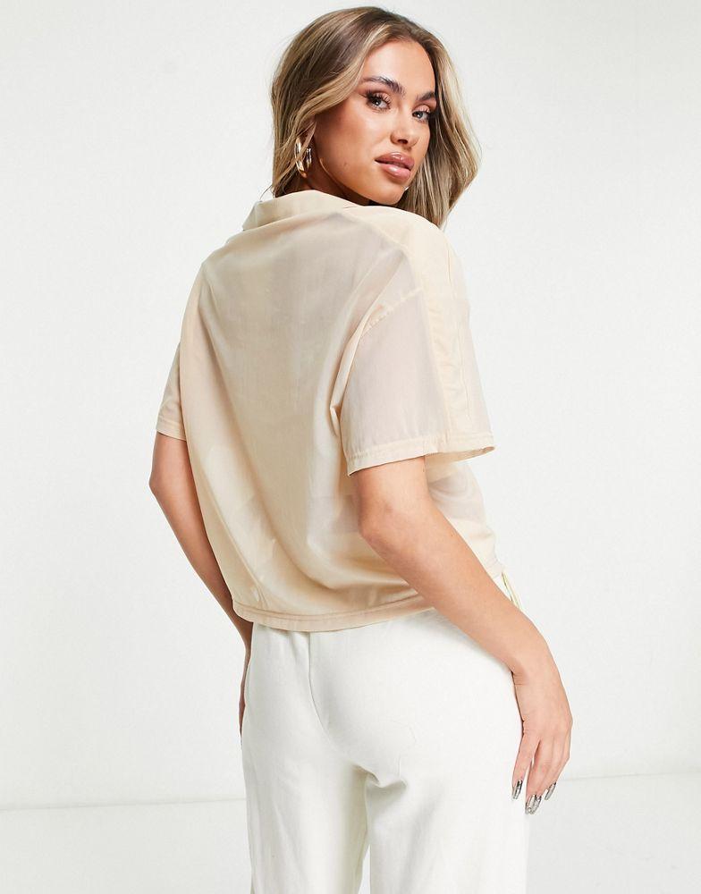 商品Puma|Puma organza mesh shirt in beige - exclusive to ASOS,价格¥330,第5张图片详细描述