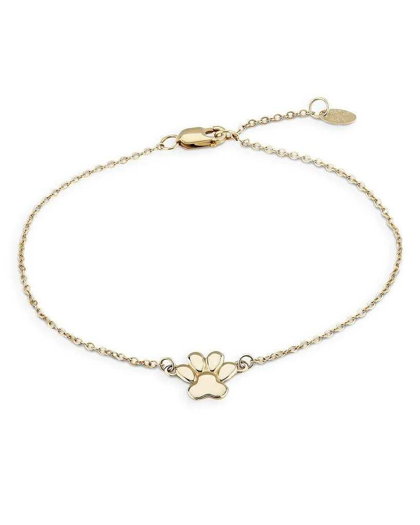 商品Moon & Meadow|14K Yellow Gold Dog Paw Chain Bracelet,价格¥2903,第1张图片