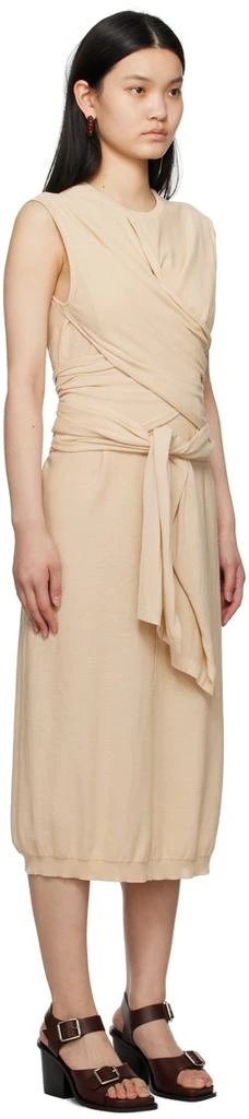 商品Lemaire|Beige Knotted Midi Dress,价格¥3434,第2张图片详细描述