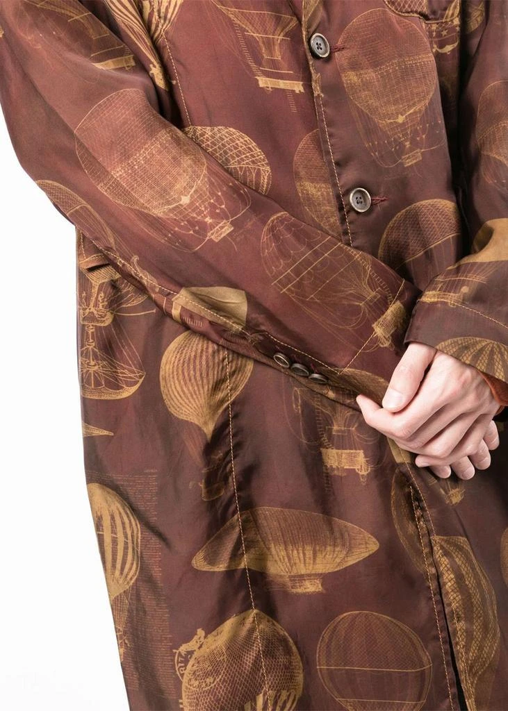 商品Uma Wang|Uma Wang Dark Red & Tan Giovanni Coat,价格¥6341,第4张图片详细描述