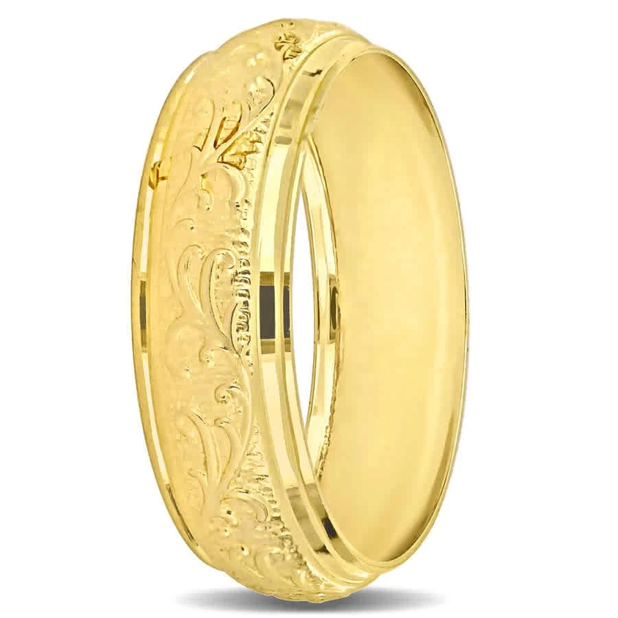 商品Amour|6mm Antique Filigree Wedding Band in 14k Yellow Gold,价格¥1681,第2张图片详细描述