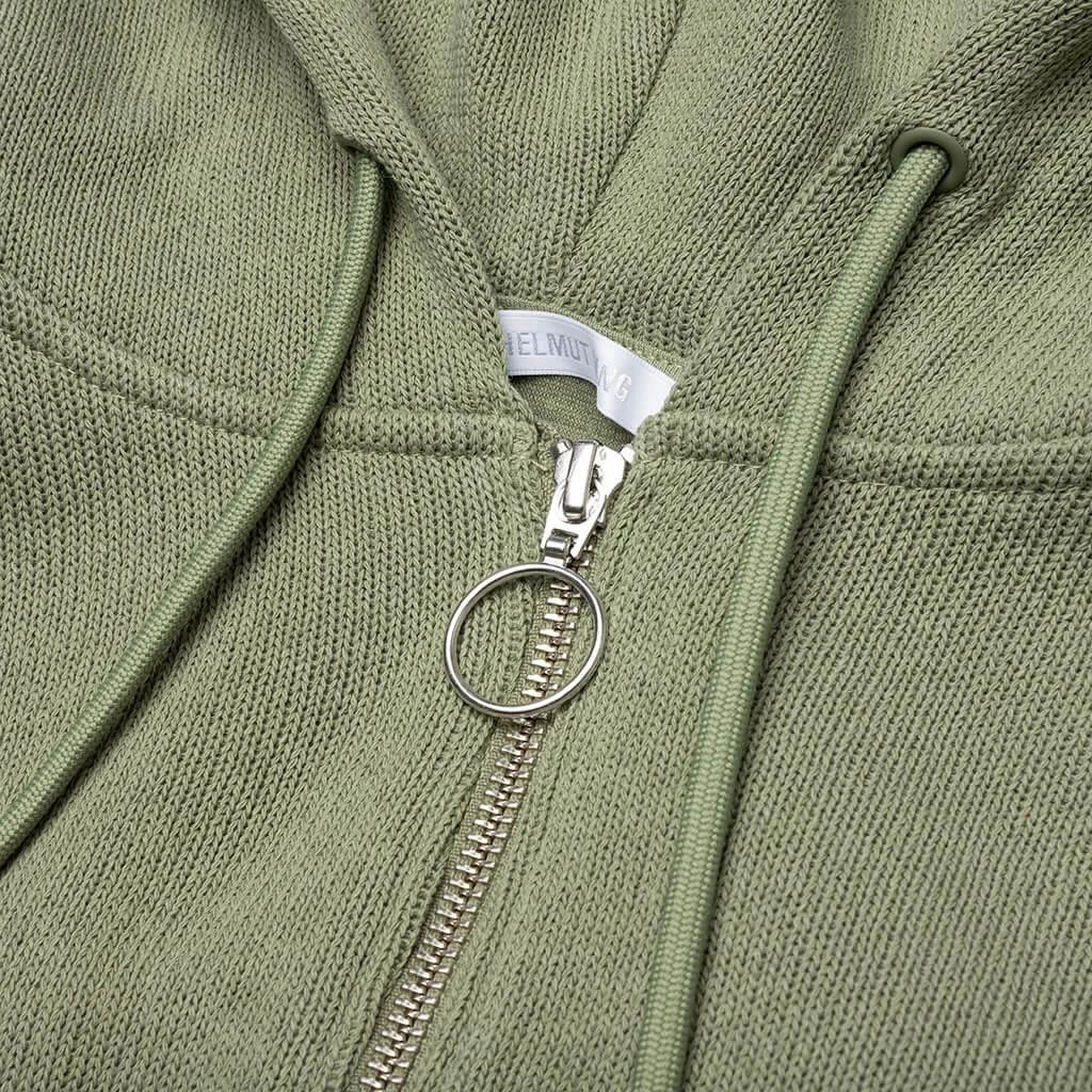 商品Helmut Lang|Zip-Up Logo Hoodie - Tea,价格¥2466,第3张图片详细描述
