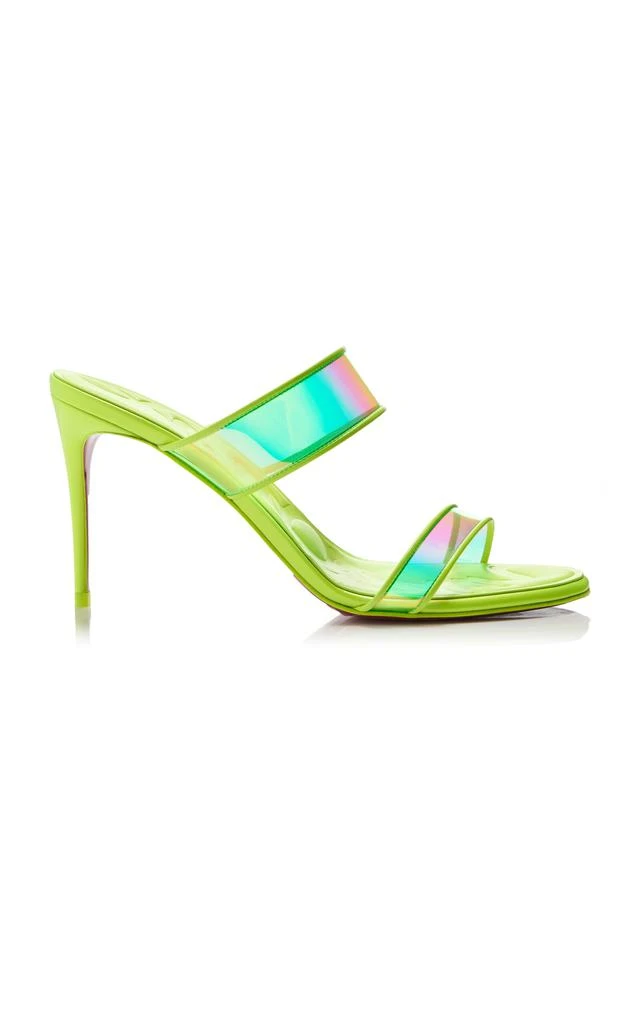 商品Christian Louboutin|Christian Louboutin - Just Loubi 85mm PVC; Patent Leather Sandals - Yellow - IT 37.5 - Moda Operandi,价格¥5570,第1张图片