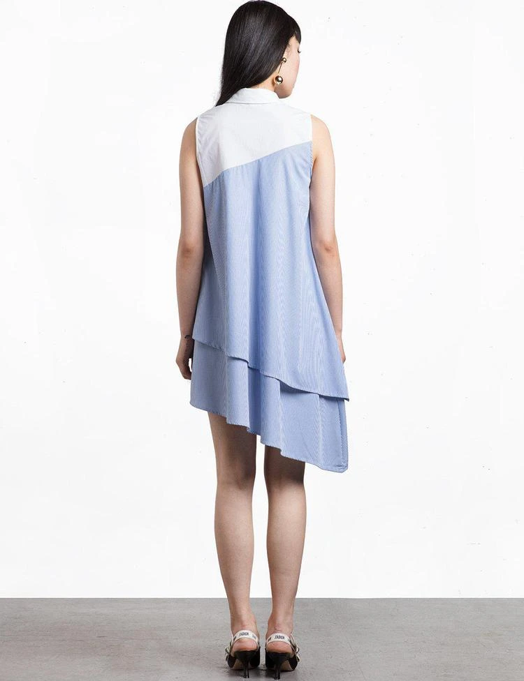 商品Pixie Market|Asymmetrical Pinstripe Shirt Dress,价格¥303,第4张图片详细描述