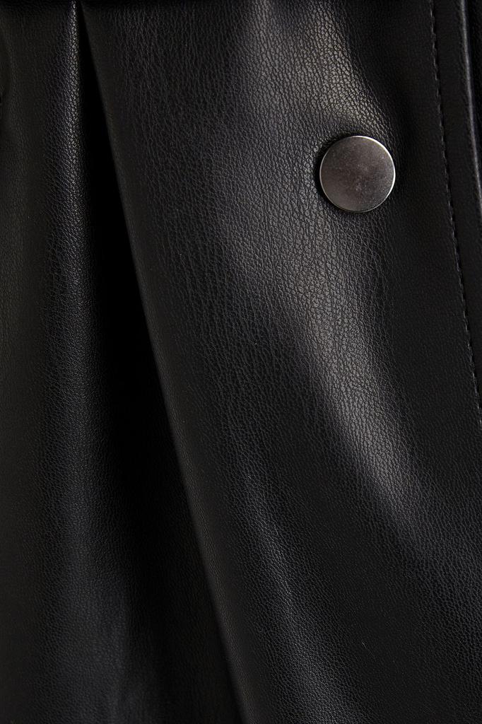 Belted faux leather coat商品第4张图片规格展示