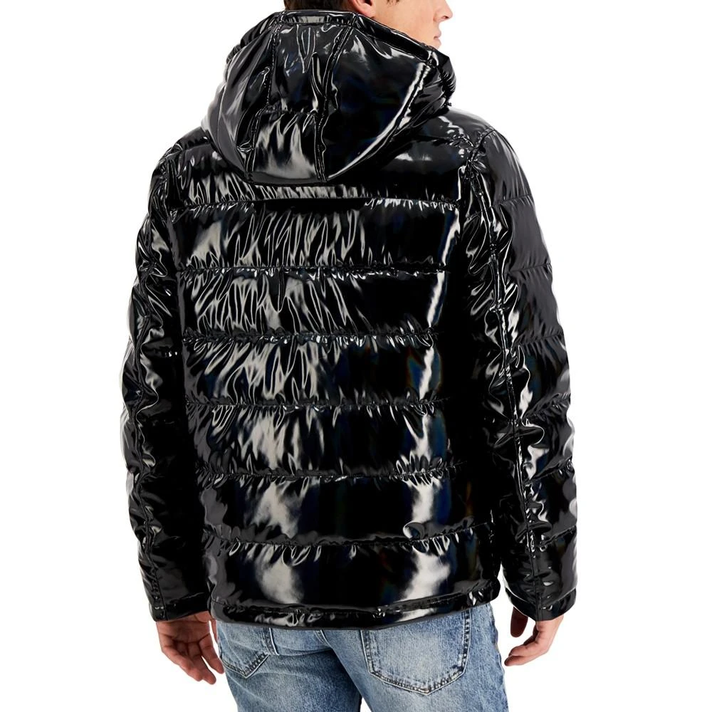 商品GUESS|Men's Holographic Hooded Puffer Jacket,价格¥675,第2张图片详细描述