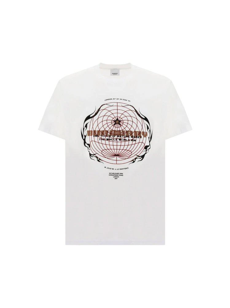 商品Burberry|Burberry Globe Graphic Print Oversized T-Shirt,价格¥2011,第1张图片