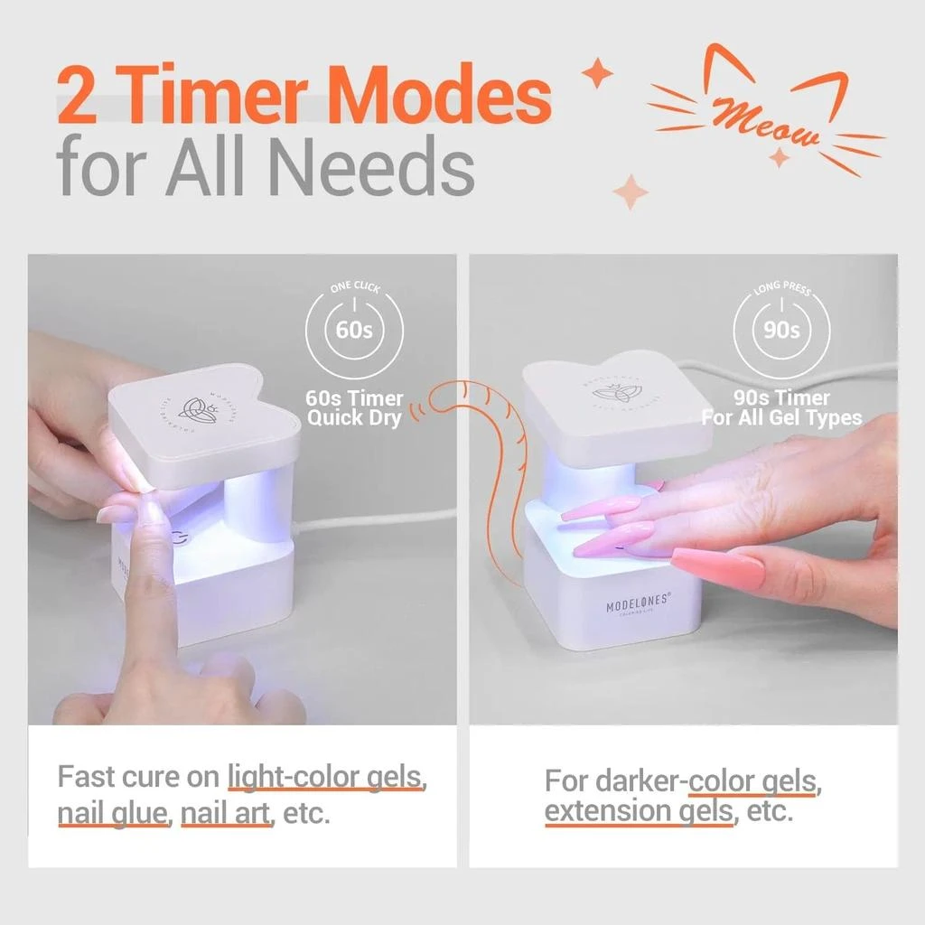 商品[国内直发] MODELONES|8W Mini Finger UV Nail Meow Lamp,价格¥97,第4张图片详细描述