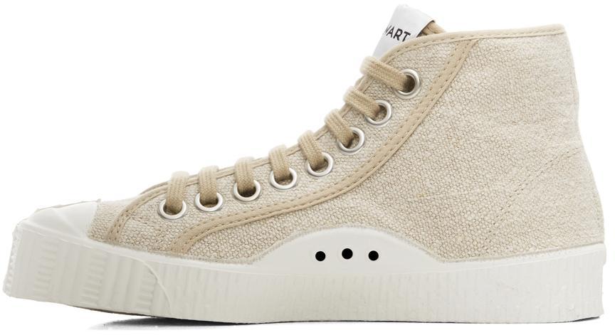 商品Spalwart|Beige Linen Special Mid Sneakers,价格¥1780,第5张图片详细描述