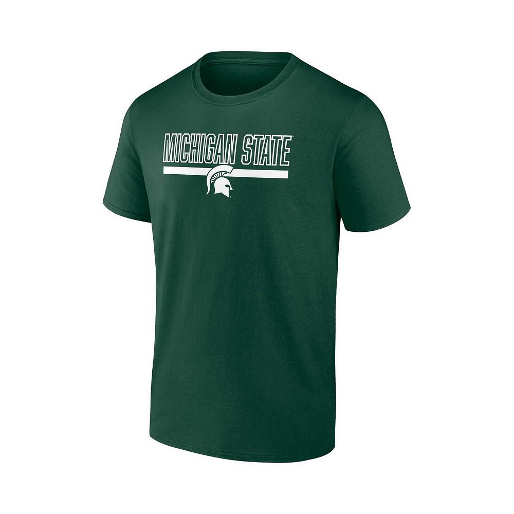 Men's Branded Green Michigan State Spartans Classic Inline Team T-shirt商品第3张图片规格展示