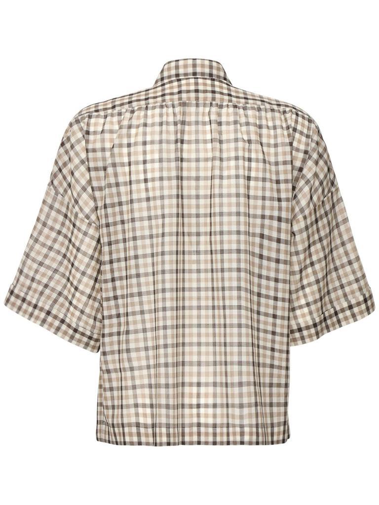 商品AGNONA|Wool & Silk Check Shirt,价格¥4477,第5张图片详细描述