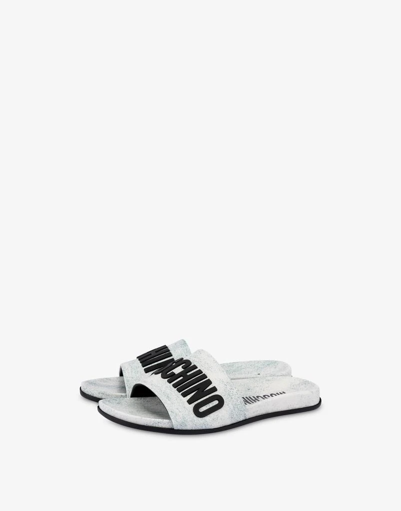 商品Moschino|Moschino X The Flintstones™ Calfskin Pool Sliders,价格¥2385,第1张图片