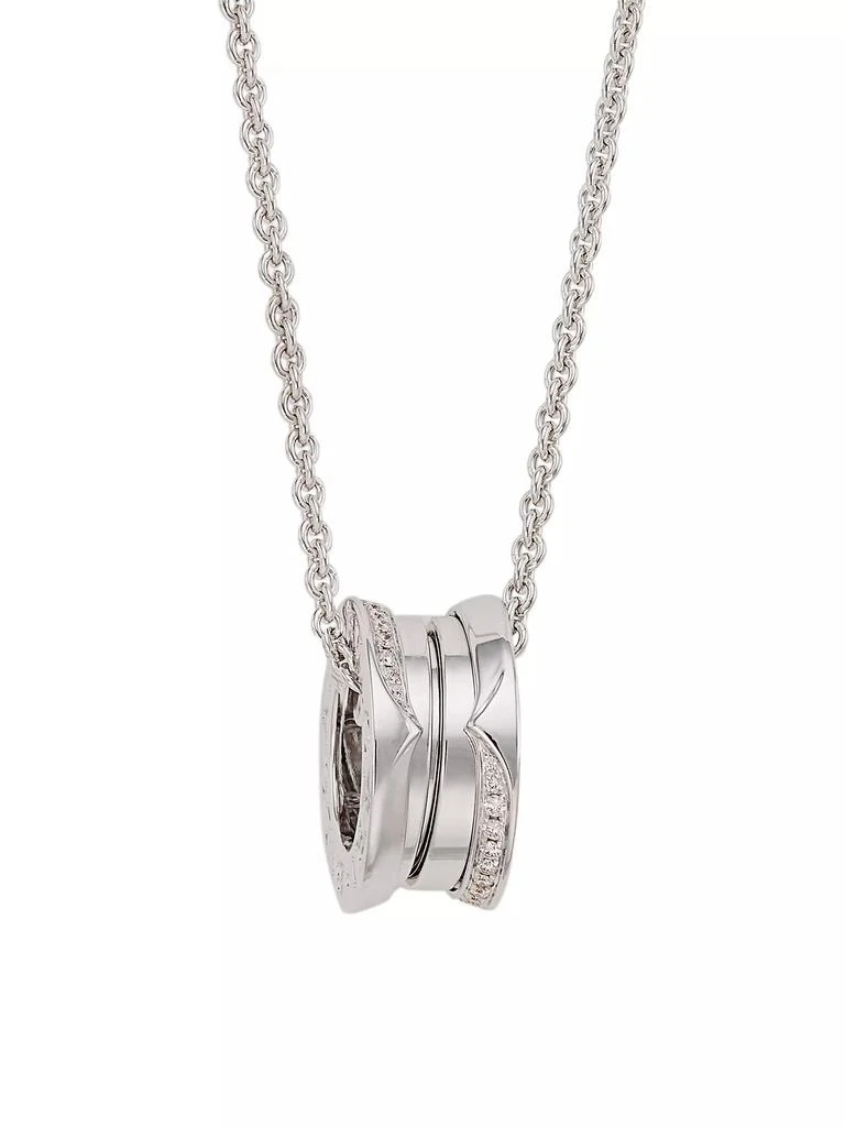 商品BVLGARI|B.Zero1 18K White Gold & Diamond Pendant Necklace,价格¥49973,第1张图片