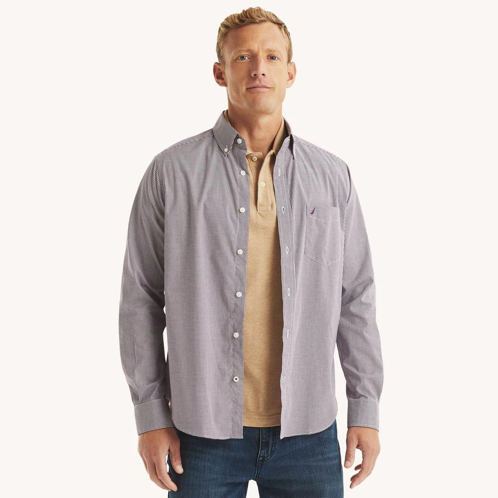 商品Nautica|Mens Wrinkle-Resistant Plaid Wear To Work Shirt,价格¥244,第2张图片详细描述