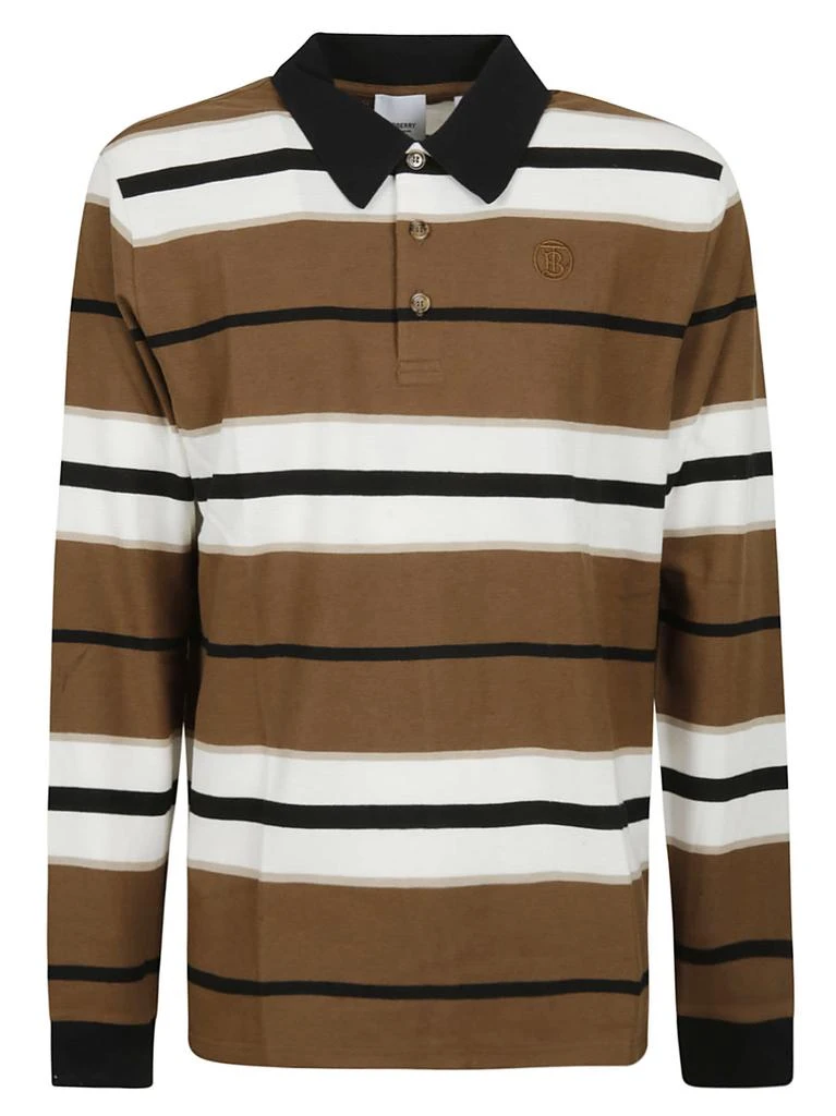 商品Burberry|Burberry Long-sleeve Stripe Polo Shirt,价格¥3168,第1张图片