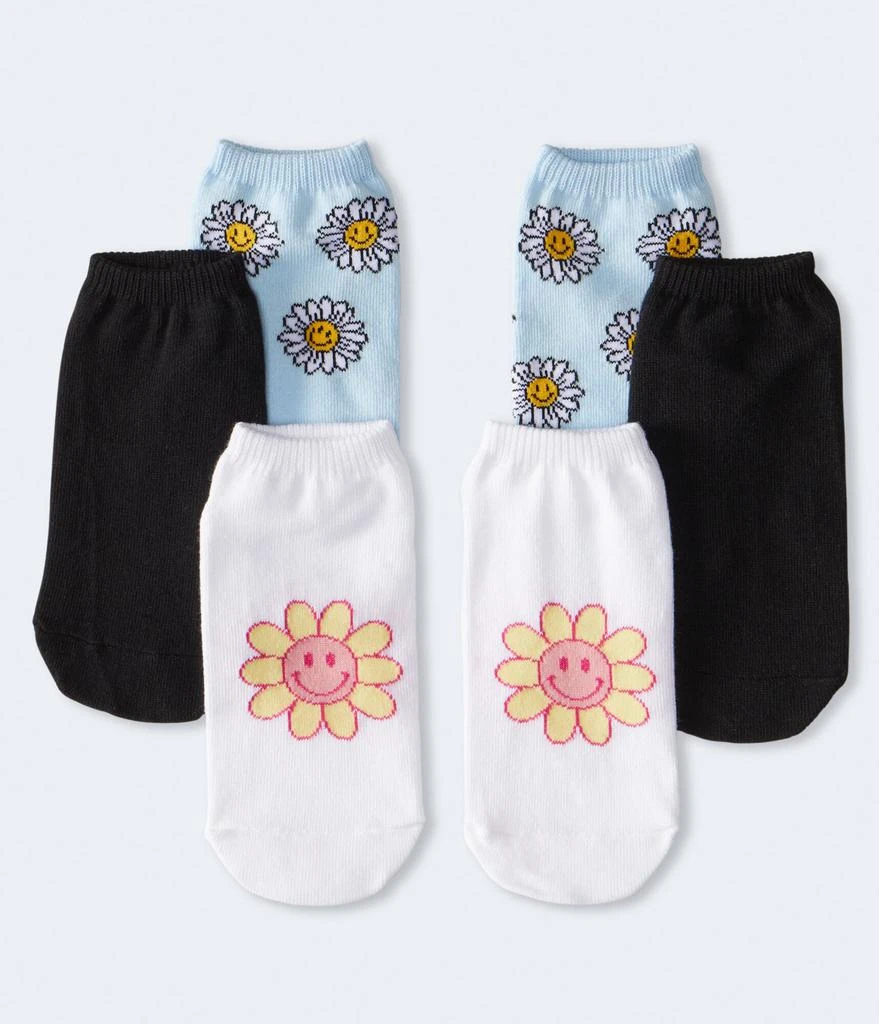 商品Aeropostale|Aeropostale Smiling Daisies Ankle Sock 3-Pack,价格¥24,第1张图片