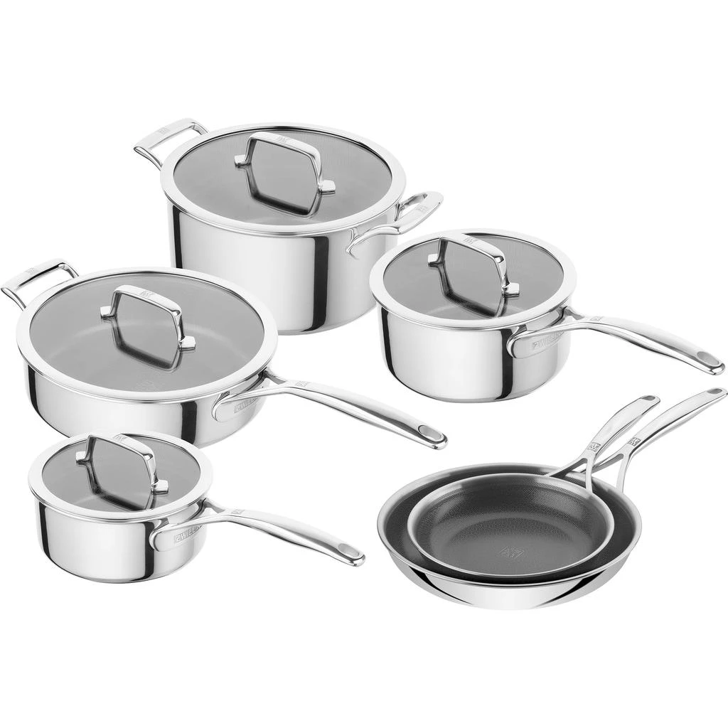 商品ZWILLING|Peak 10-pc Stainless Steel Ceramic Nonstick Dual Performance Cookware Set,价格¥4687,第1张图片