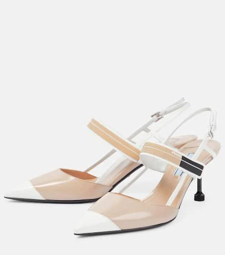 商品Prada|Leather slingback pumps,价格¥9368,第5张图片详细描述