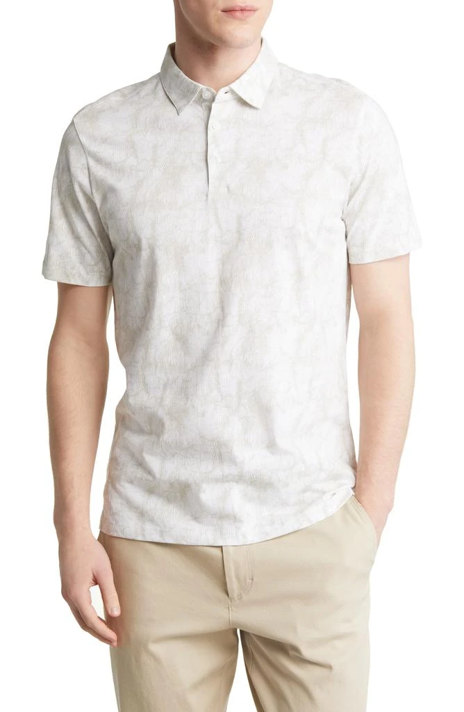 商品Robert Barakett|Marzipan Leaf Print Cotton Polo,价格¥229,第1张图片