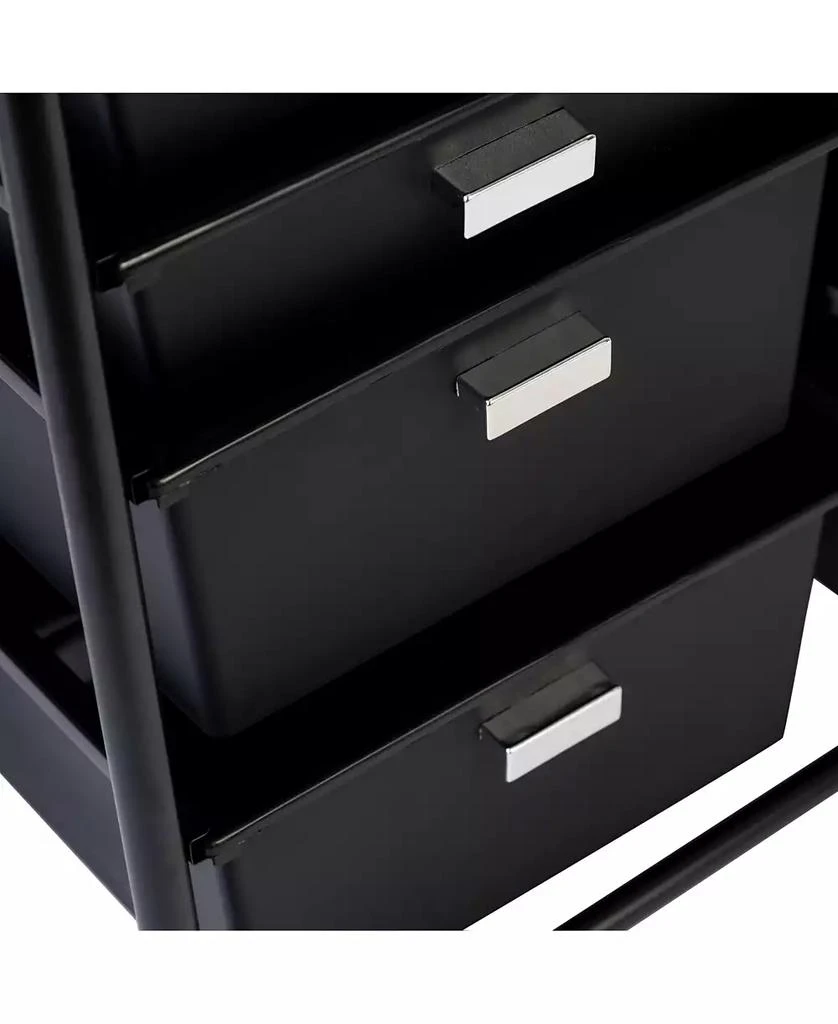 商品Honey Can Do|10-Drawer Rolling Cart, Black,价格¥987,第5张图片详细描述
