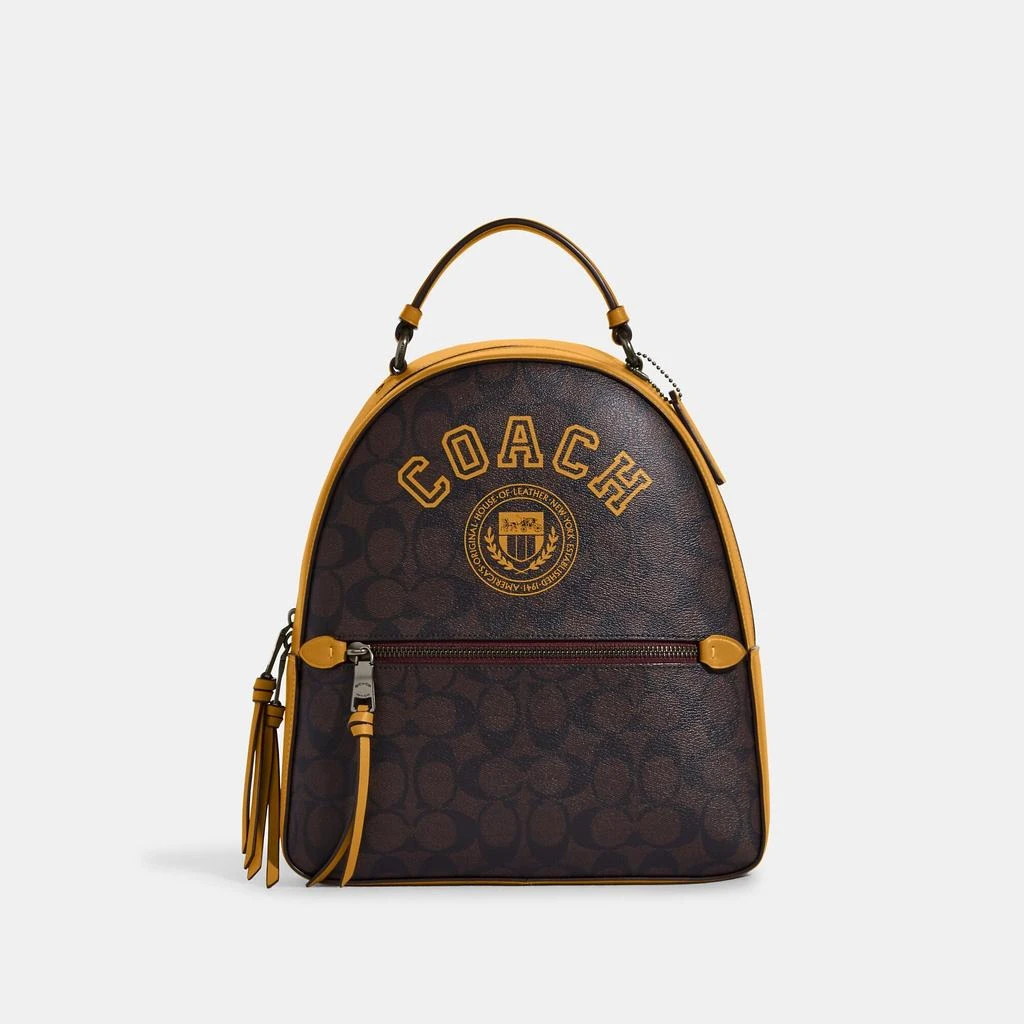 商品Coach|Coach Outlet Jordyn Backpack In Signature Canvas With Varsity Motif,价格¥1567,第1张图片