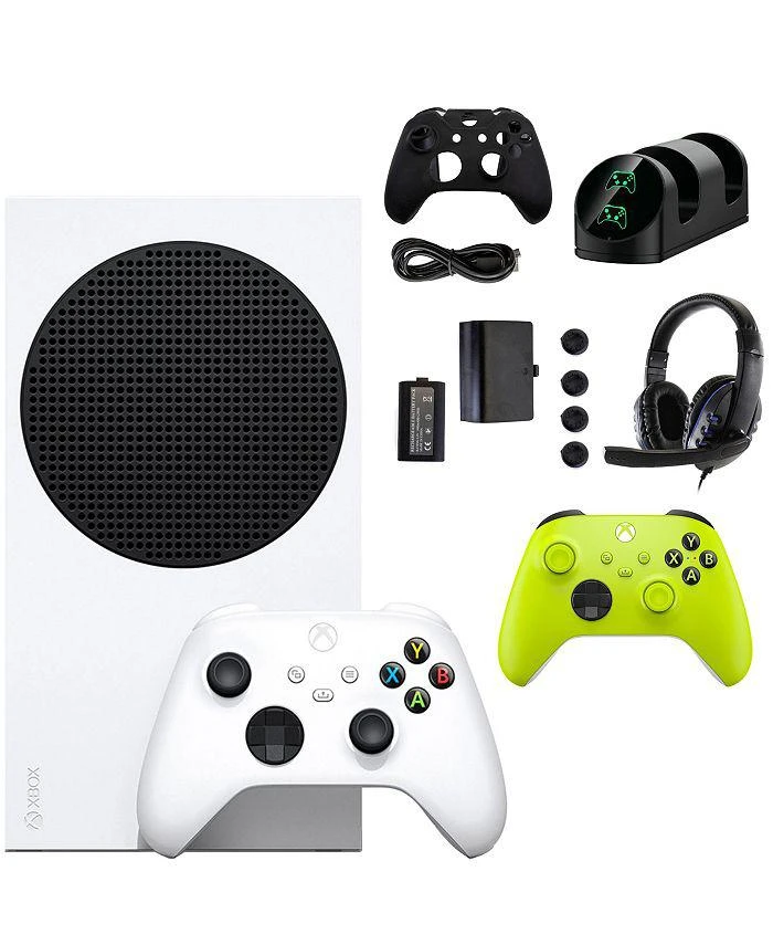 商品Microsoft|Xbox Series S Console with Extra Green Controller and Accessories Kit,价格¥3588,第1张图片