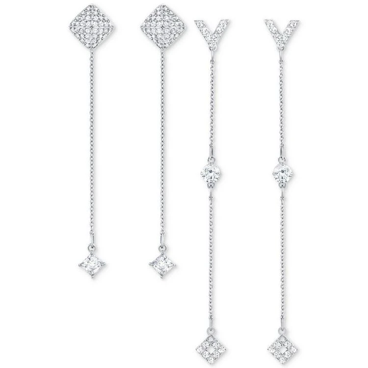 商品Swarovski|吊坠水晶耳环两副装,价格¥757,第1张图片