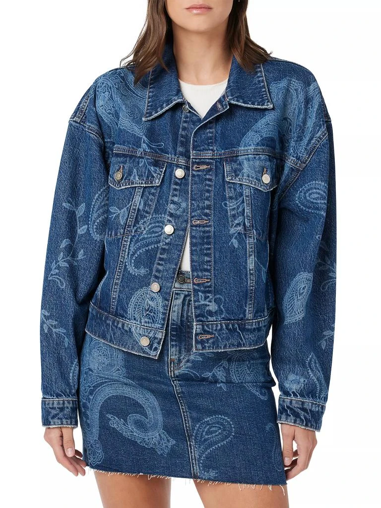 商品Hudson|Brea Swing Paisley Trucker Jacket,价格¥1497,第4张图片详细描述