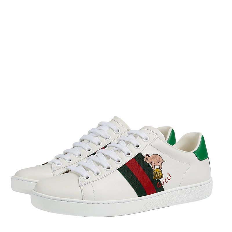 【预售3-7天】GUCCI/古驰  新款女士小猫刺绣白色休闲运动鞋  6306161XG609114商品第3张图片规格展示