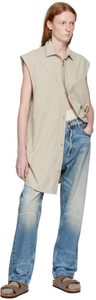商品Essentials|Gray Sleeveless Shirt,价格¥312,第6张图片详细描述