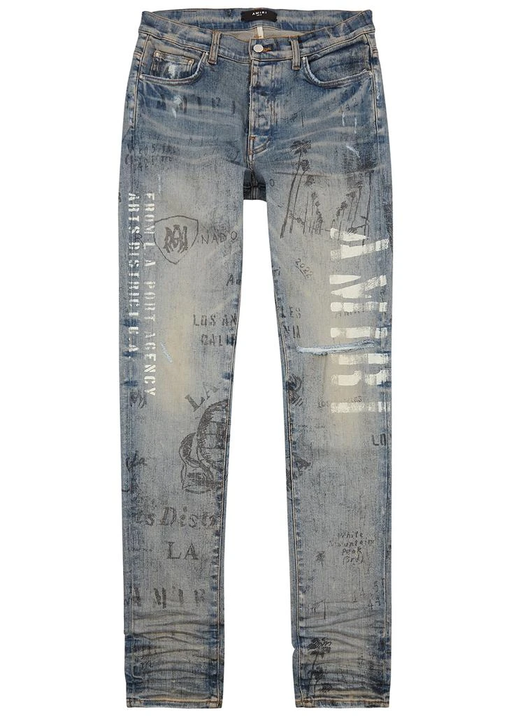 商品AMIRI|Military Stencil printed skinny jeans,价格¥5322,第1张图片