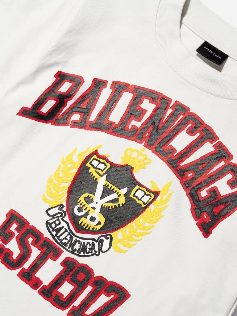 商品Balenciaga|Kids Varsity Logo T-Shirt in White,价格¥1893,第3张图片详细描述