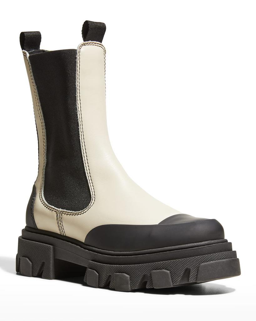 商品Ganni|Mid Rubber-Sole Chelsea Ankle Boots,价格¥3226,第4张图片详细描述