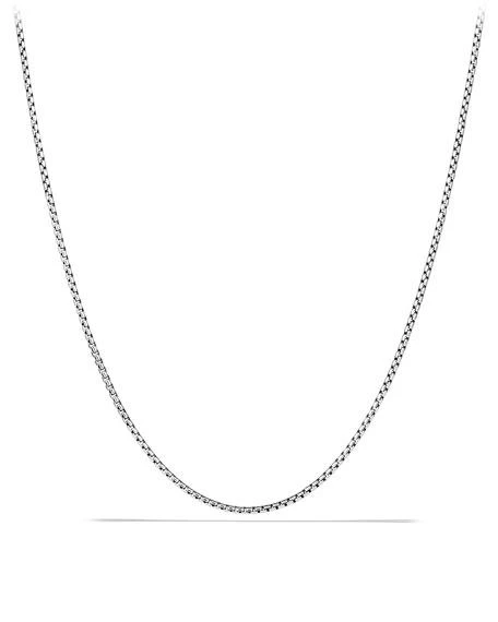 商品David Yurman|Men's Small Sterling Silver Box Chain Necklace, 24",价格¥1888,第2张图片详细描述