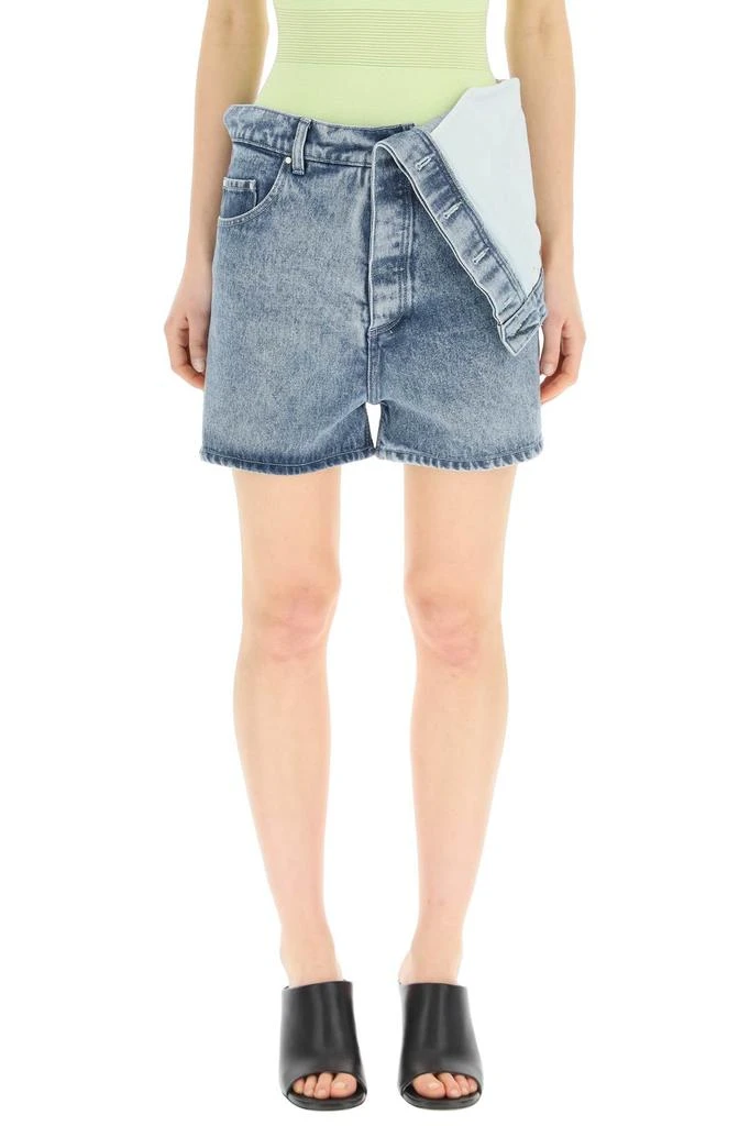 商品Y/Project|Y project denim shorts with asymmetrical waist,价格¥2032,第2张图片详细描述