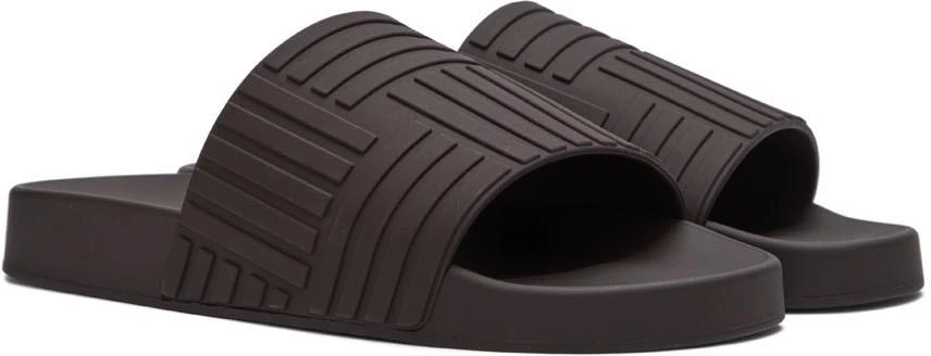 商品Bottega Veneta|Brown Slider Sandals,价格¥3917,第4张图片详细描述