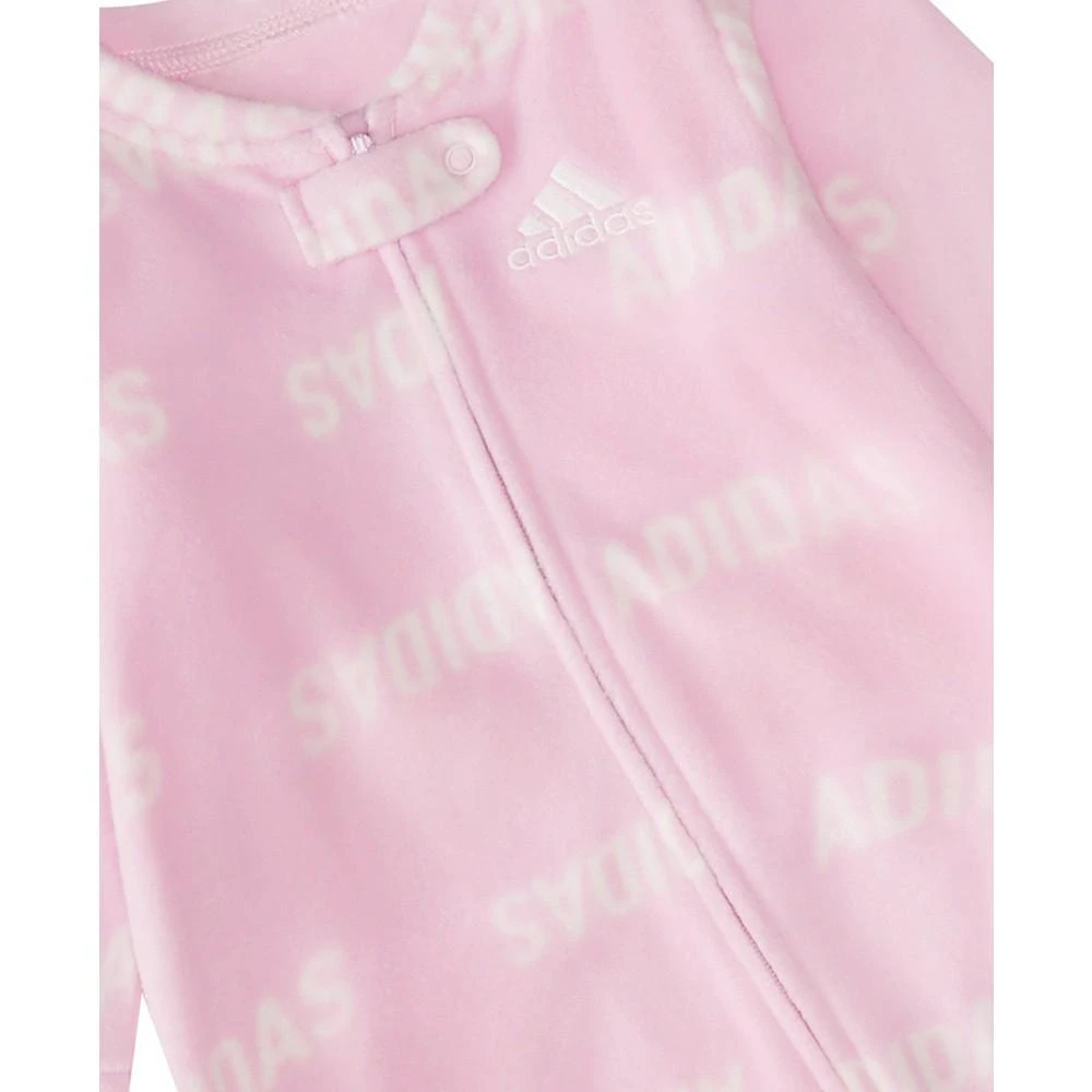 商品Adidas|Baby Girls Long Sleeve Microfleece Footie Coverall,价格¥90,第3张图片详细描述