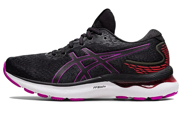 商品[国内直发] Asics|GEL-Nimbus 24 舒适简约减震 低帮 休闲跑步鞋 女款 黑紫,价格¥1198,第1张图片
