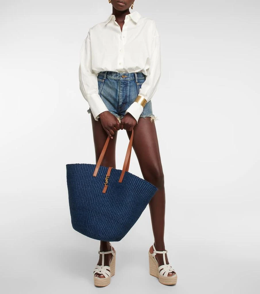 商品Yves Saint Laurent|Panier Souple raffia tote bag,价格¥12791,第5张图片详细描述
