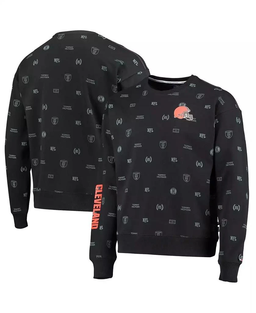 商品Tommy Hilfiger|Men's Black Cleveland Browns Reid Graphic Pullover Sweatshirt,价格¥454,第1张图片