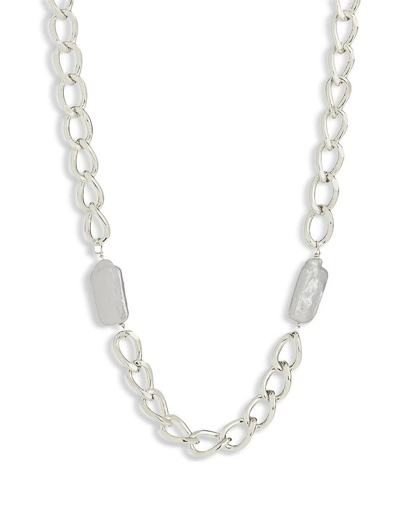 Genuine Pearl Chain Necklace, 16"-18" 商品